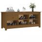 Preview: Schuhschrank Honigbraun 110x38x45,5 cm Massivholz Kiefer