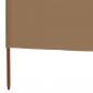 Preview: 5-teiliges Windschutzgewebe 600 x 80 cm Taupe