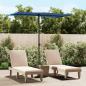 Preview: ARDEBO.de - Sonnenschirm mit Aluminium-Mast 180 x 110 cm Azurblau 