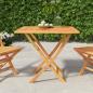 Preview: ARDEBO.de - Gartentisch Klappbar 85x85x76 cm Teak Massivholz