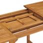 Preview: Gartentisch Ausziehbar (110-160)x80x75 cm Massivholz Teak