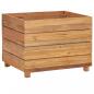 Preview: Hochbeet 50x40x38 cm Teak Altholz und Stahl