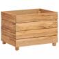 Preview: Hochbeet 50x40x38 cm Teak Altholz und Stahl