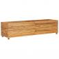 Preview: Hochbeet 150x40x38 cm Teak Altholz und Stahl