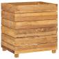 Preview: Hochbeet 50x40x55 cm Teak Altholz und Stahl