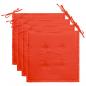 Preview:  Gartenstuhl-Kissen 4 Stk. Rot 40x40x3 cm Oxford-Gewebe