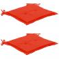 Preview: Gartenstuhl-Kissen 2 Stk. Rot 50x50x3 cm Oxford-Gewebe