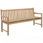 Preview: ARDEBO.de - Gartenbank-Auflage Beige 180x50x3 cm Oxford-Gewebe