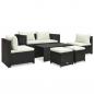 Preview: ARDEBO.de - 6-tlg. Garten-Lounge-Set mit Auflagen Poly Rattan Braun