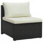 Preview: 6-tlg. Garten-Lounge-Set mit Auflagen Poly Rattan Braun