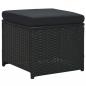 Preview: 6-tlg. Garten-Lounge-Set mit Auflagen Poly Rattan Schwarz