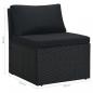 Preview: 4-tlg. Garten-Lounge-Set mit Auflagen Poly Rattan Schwarz