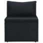 Preview: 4-tlg. Garten-Lounge-Set mit Auflagen Poly Rattan Schwarz