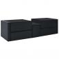 Preview: 5-tlg. Garten-Lounge-Set mit Auflagen Poly Rattan Schwarz