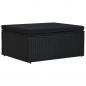 Preview: 5-tlg. Garten-Lounge-Set mit Auflagen Poly Rattan Schwarz