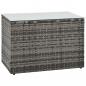 Preview: 5-tlg. Garten-Lounge-Set mit Auflagen Poly Rattan Grau