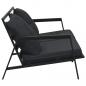 Preview: 4-tlg. Outdoor-Lounge-Set mit Kissen Aluminium Dunkelgrau