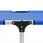 Preview: Senioren-Sonnenliege Extra Hoch Klappbar Blau Aluminium