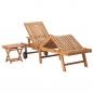 Preview: Sonnenliege mit Tisch Massivholz Teak 