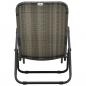 Preview: Klappbare Sonnenliege Poly Rattan Grau