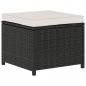 Preview: 5-tlg. Garten-Lounge-Set mit Auflagen Poly Rattan Schwarz