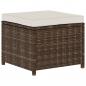 Preview: 5-tlg. Garten-Lounge-Set mit Auflagen Poly Rattan Braun