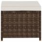 Preview: 5-tlg. Garten-Lounge-Set mit Auflagen Poly Rattan Braun