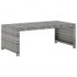 Preview: 5-tlg. Garten-Lounge-Set mit Auflagen Poly Rattan Grau