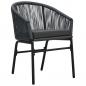 Preview: 3-tlg. Bistro-Set mit Kissen PE-Rattan Grau