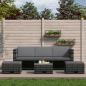 Preview: ARDEBO.de - 4-tlg. Garten-Lounge-Set mit Auflagen Poly Rattan Grau