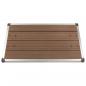 Preview: ARDEBO.de - Garten-Duschwanne WPC Edelstahl 110 x 62 cm Braun