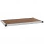 Preview: Garten-Duschwanne WPC Edelstahl 110 x 62 cm Braun