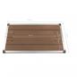 Preview: Garten-Duschwanne WPC Edelstahl 110 x 62 cm Braun