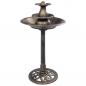 Preview: Vogelbad mit Springbrunnen Bronzen 50×91 cm Kunststoff