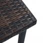 Preview: Garten-Beistelltisch Braun 40×40×40 cm Poly Rattan