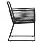 Preview: Gartenstühle 2 Stk. Schwarz PVC Rattan