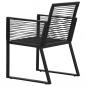 Preview: Gartenstühle 2 Stk. Schwarz PVC Rattan