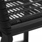 Preview: Gartenstühle 2 Stk. Schwarz PVC Rattan