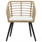 Preview: 3-tlg. Bistro-Set Poly Rattan Eiche