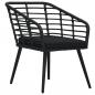 Preview: 3-tlg. Bistro-Set Poly Rattan Schwarz