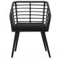 Preview: 3-tlg. Bistro-Set Poly Rattan Schwarz