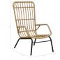 Preview: Gartenstuhl Poly Rattan Hellbraun