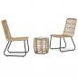 Preview: ARDEBO.de - 3-tlg. Bistro-Set Poly Rattan Eiche