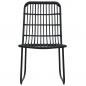 Preview: 3-tlg. Bistro-Set Poly Rattan Schwarz