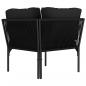 Preview: 6-tlg. Garten-Lounge-Set mit Kissen Schwarz PVC