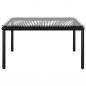 Preview: 6-tlg. Garten-Lounge-Set mit Kissen Schwarz PVC