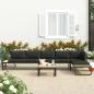 Preview: ARDEBO.de - 4-tlg. Garten-Ecksofa-Set mit Auflagen Aluminium und WPC