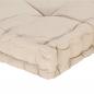 Preview: Palettenkissen Baumwolle 120×80×10 cm Beige