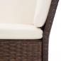 Preview: 6-tlg. Garten-Lounge-Set mit Auflagen Poly Rattan Braun