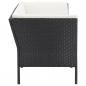 Preview: 6-tlg. Garten-Lounge-Set mit Auflagen Poly Rattan Schwarz